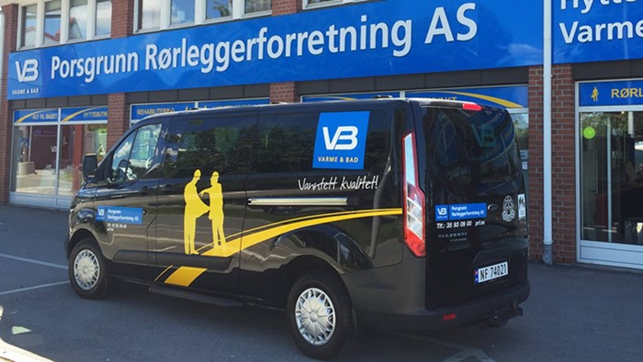 VB Porsgrunn Rørleggerforretning Servicebil
